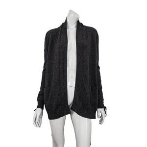 The Kooples Women's Wool Cashmere open front Cardigan lace up cuff sz 1